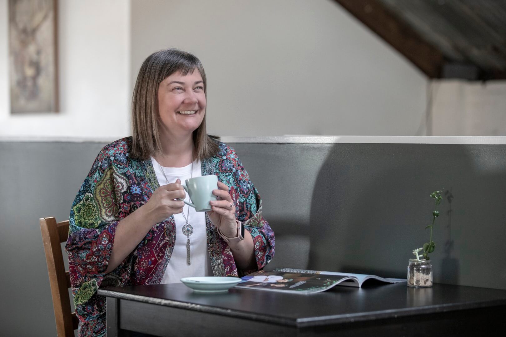 Jodie Willmer at a cafe